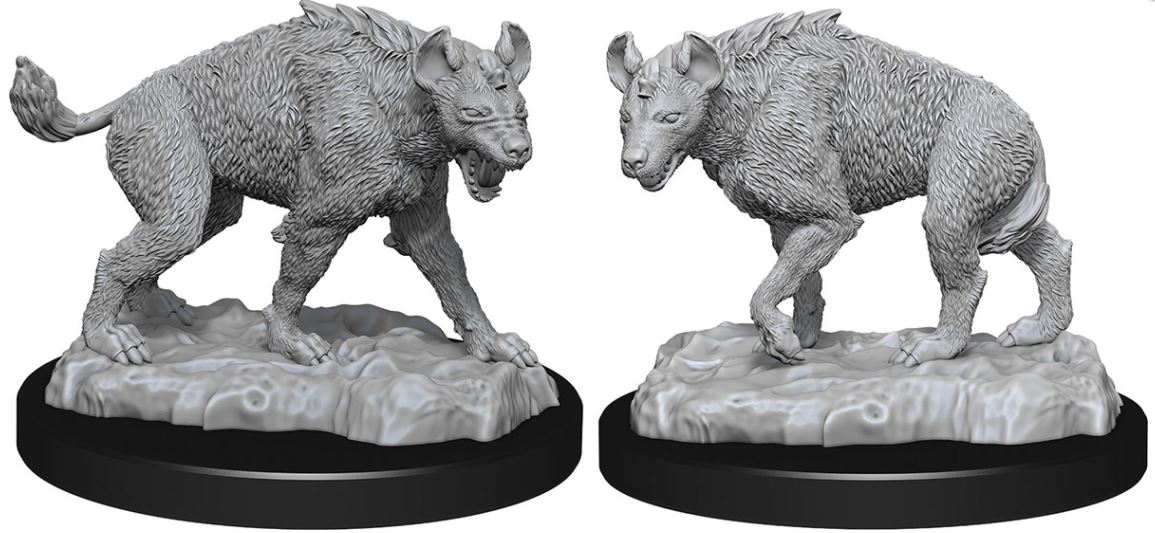 WizKids Deep Cuts Unpainted Miniatures: W14 Hyenas